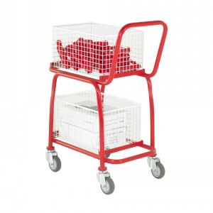 Basket Trolley With Removable Baskets 2 Tier